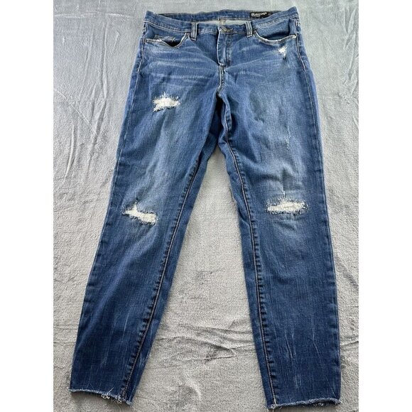 BLANKNYC Pants - Blank NYC Crop Jeans Women’s Size 31 Mid Rise Stretch Slim Fit Cotton Med Wash